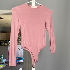 Mauve long sleeve bodysuit